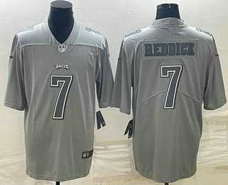 Mens Philadelphia Eagles #7 Haason Reddick Gray Atmosphere Fashion Stitched Jersey